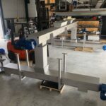 Ensemble de 3 convoyeurs à vis DM-VC pour répartition boues de centrifugation destinés à être installés sur Usine PAPREC